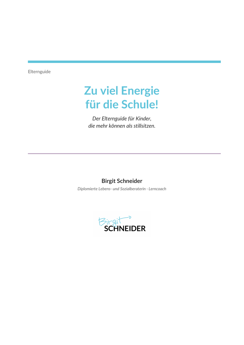 Ebook Zu viel Energie für die Schule!